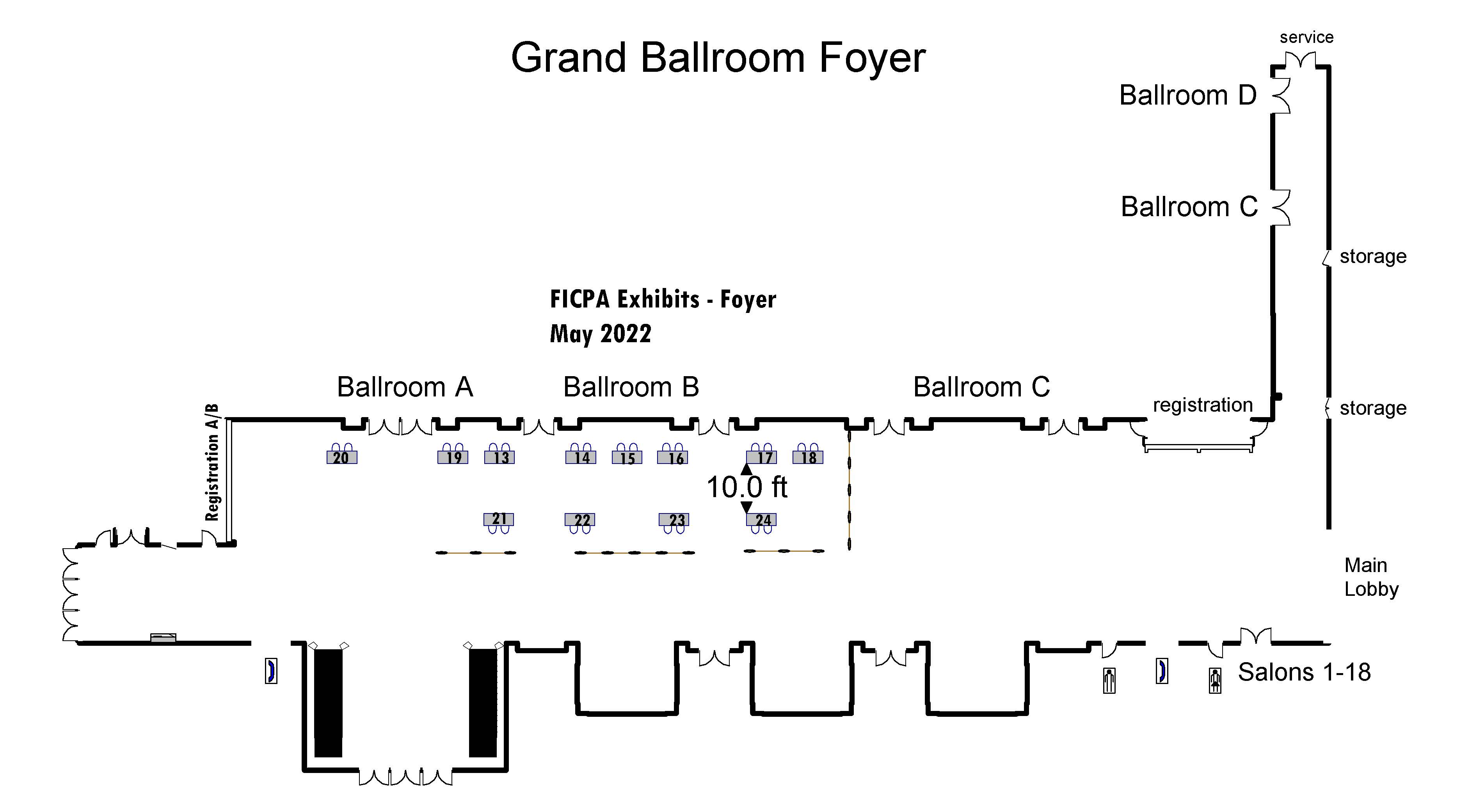 Exhibitor map for Foyer