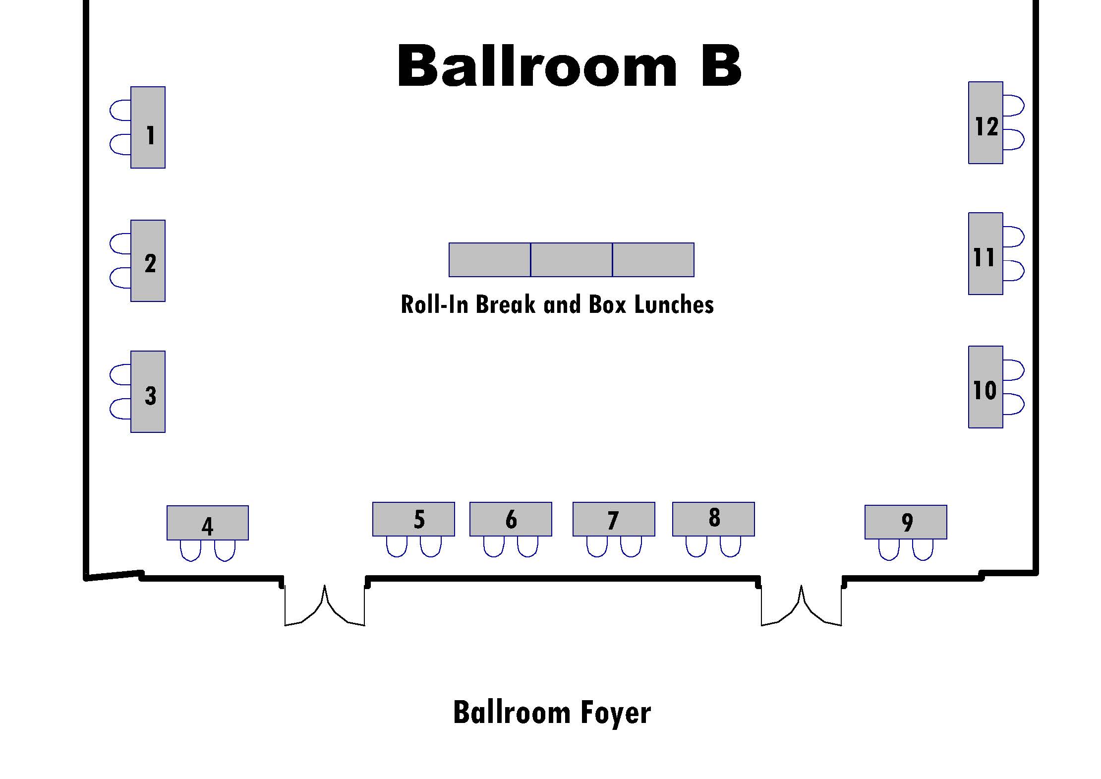 Exhibitor map for ballroom B